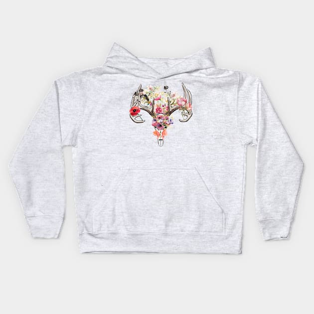 Desert Skull Kids Hoodie by LanaBanana